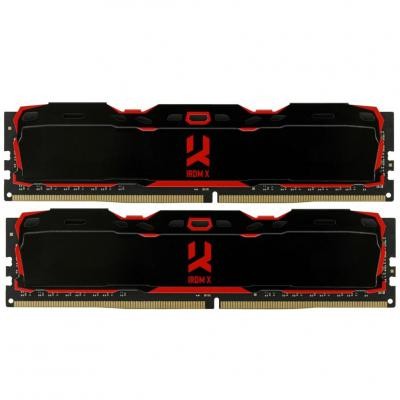 Модуль пам'яті для комп'ютера DDR4 16GB (2x8GB) 3000 MHz Iridium X Black GOODRAM (IR-X3000D464L16S/16GDC)