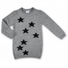 Кофта Breeze джемпер сірий меланж із зірочками (T-104-110G-gray) Кофта Breeze джемпер сірий меланж із зірочками (T-104-110G-gray)