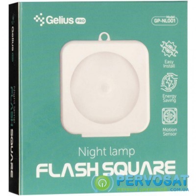 Ночник Gelius Pro Night Lamp FlashSquare GP-NL001 White (00000081199)