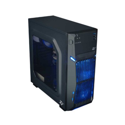 Корпус Zalman Z1 NEO, MidT, 2xUSB2.0,1xUSB3.0, 2x120 Blue LED, 1x120мм,акрил(вікно),безБЖ,чорний