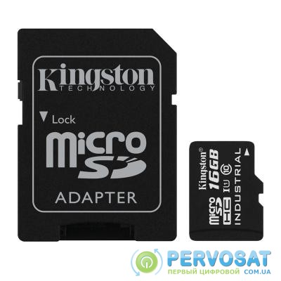 Карта памяти Kingston 16GB microSD class 10 UHS-I Industrial (SDCIT/16GB)