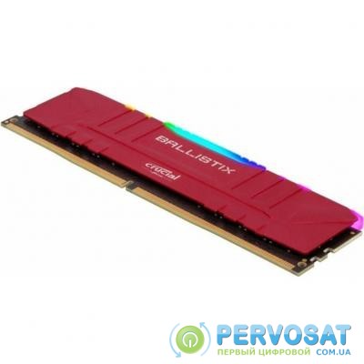 Модуль памяти для компьютера DDR4 16GB 3200 MHz Ballistix Red RGB MICRON (BL16G32C16U4RL)