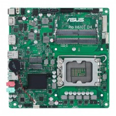 Материнcька плата ASUS PRO H610T-CSM s1700 H610 2xDDR5 M.2 HDMI DP LVDS Thin mITX
