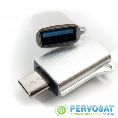 Переходник OTG USB - Type-C grey DENGOS (ADP-019)