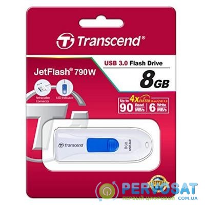 USB флеш накопитель Transcend 8GB JetFlash 790 USB 3.0 (TS8GJF790W)