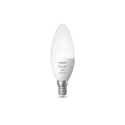 Лампа розумна Philips Hue E14, 5.3W(40Вт), 2000K-6500K, RGB, ZigBee, Bluetooth, димування