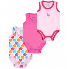 Боді Luvable Friends 3 шт без рукавів з малюнком для дівчаток (37310.9-12 F) Боді Luvable Friends 3 шт без рукавів з малюнком для дівчаток (37310.9-12 F)