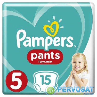 Подгузник Pampers трусики Pants Junior Размер 5 (12-17 кг), 15 шт (4015400727026)