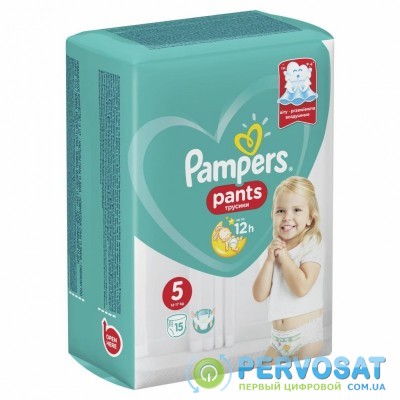 Подгузник Pampers трусики Pants Junior Размер 5 (12-17 кг), 15 шт (4015400727026)
