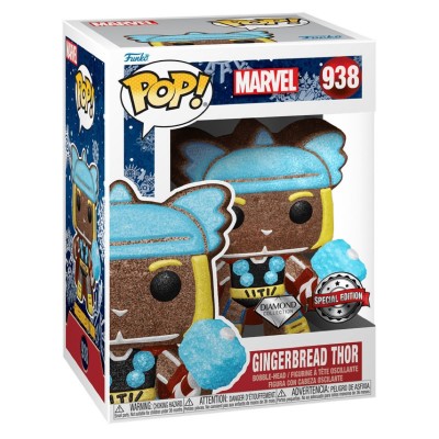 Фігурка Funko POP! Bobble Marvel Holiday Gingerbread Thor (DGLT) (Exc) 58235