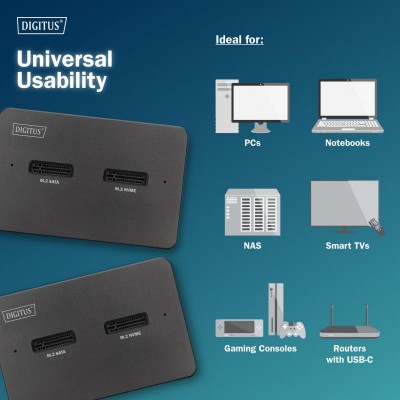 Док-станція DIGITUS USB-C > 2xSATA SSD/SD Док-станція DIGITUS USB-C > 2xSATA SSD/SD