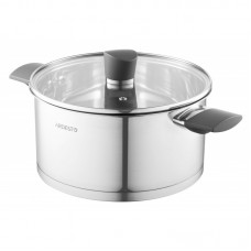 Каструля зі скляною кришкою ARDESTO Gemini Trento, 3.9л, нержавіюча сталь, бакеліт