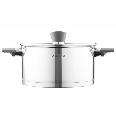 Каструля зі скляною кришкою ARDESTO Gemini Trento, 3.9л, нержавіюча сталь, бакеліт