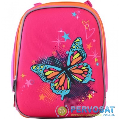 Рюкзак школьный 1 Вересня каркасный H-12 Butterfly blue (554579)