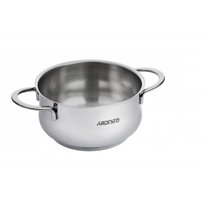 Каструля Ardesto BLACK MARS, скляна кришка, 1.8 л, нержавіюча сталь