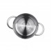 Каструля Ardesto BLACK MARS, скляна кришка, 1.8 л, нержавіюча сталь