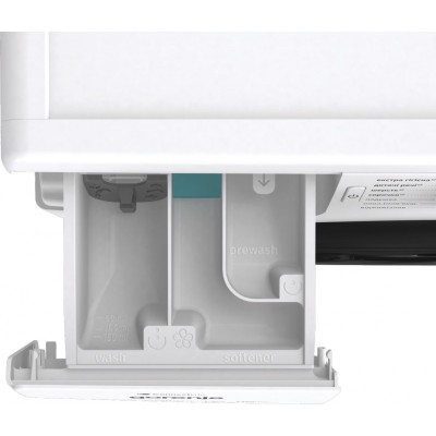 Пральна машина Gorenje фронтальна, 8кг, 1400, A+++, 55см, дисплей, інвертор, пара, Wi-Fi, білий