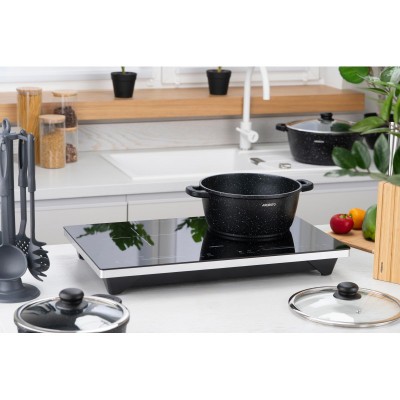 Набір посуду ARDESTO Gemini Anzio, 6 предметів, алюміній, чорний