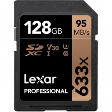 Карта пам'яті Lexar 128GB SDXC class 10 UHS-I U3 V30 633x Professional (LSD128CB633) Карта пам'яті Lexar 128GB SDXC class 10 UHS-I U3 V30 633x Professional (LSD128CB633)