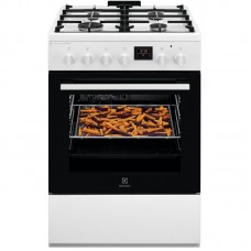 Плита Electrolux комбінована, 58л, 60x60см, дисплей, конвекція, чавун, пара, білий Плита Electrolux комбінована, 58л, 60x60см, дисплей, конвекція, чавун, пара, білий