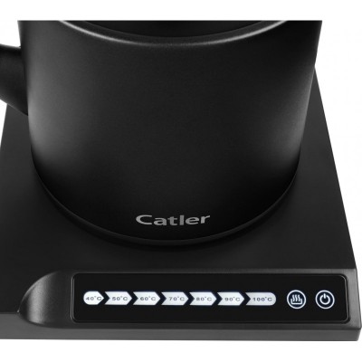 Електрочайник Catler 0.6л, Strix, заварник, нерж. сталь, підтримка температури, сенс. керув., чорний