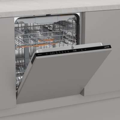 Посудомийна машина Gorenje вбудовувана, 16компл., A++, 60см, AquaStop, автоматичне відчинення, сенсорн.упр, 3и кошики, білий