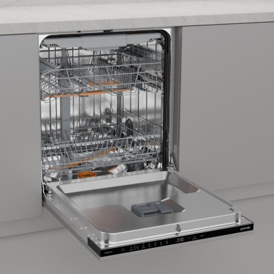 Посудомийна машина Gorenje вбудовувана, 16компл., A++, 60см, AquaStop, автоматичне відчинення, сенсорн.упр, 3и кошики, білий