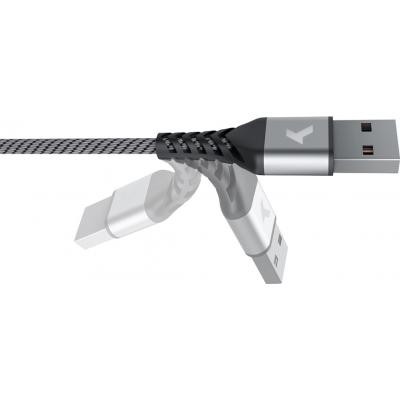 Дата кабель USB 2.0 AM to Type-C 1.0m Flex Gray Pixus (4897058531152)