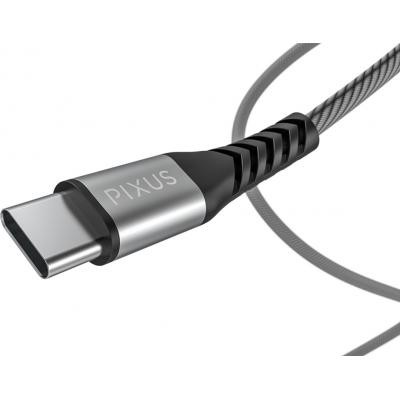 Дата кабель USB 2.0 AM to Type-C 1.0m Flex Gray Pixus (4897058531152)