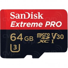 Карта пам'ятi SanDisk 64GB microSDXC C10 UHS-I U3 R170/W90MB/s Extreme Pro V30 + SD Карта пам'ятi SanDisk 64GB microSDXC C10 UHS-I U3 R170/W90MB/s Extreme Pro V30 + SD