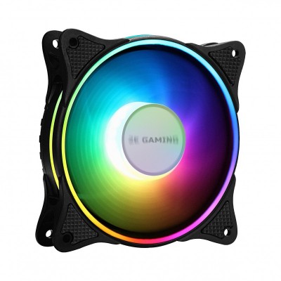 Корпусний вентилятор 2E GAMING F120OI-ARGB, 120мм, 1200rpm, 3pin, 3pin +5VARGB, 25.3dBa, чорний