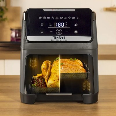 Мультипіч Tefal Easy Fry Silence XXL, 1800Вт, чаша-7, сенсорне керув., 10 програм, з віконцем, пластик, темно-сірий Мультипіч Tefal Easy Fry Silence XXL, 1800Вт, чаша-7, сенсорне керув., 10 програм, з віконцем, пластик, темно-сірий