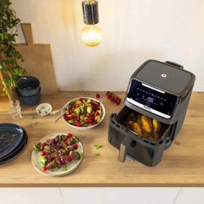 Мультипіч Tefal Easy Fry Silence XXL, 1800Вт, чаша-7, сенсорне керув., 10 програм, з віконцем, пластик, темно-сірий Мультипіч Tefal Easy Fry Silence XXL, 1800Вт, чаша-7, сенсорне керув., 10 програм, з віконцем, пластик, темно-сірий