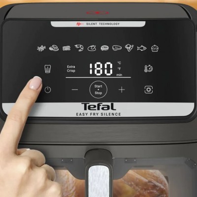 Мультипіч Tefal Easy Fry Silence XXL, 1800Вт, чаша-7, сенсорне керув., 10 програм, з віконцем, пластик, темно-сірий Мультипіч Tefal Easy Fry Silence XXL, 1800Вт, чаша-7, сенсорне керув., 10 програм, з віконцем, пластик, темно-сірий