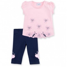 Набір дитячого одягу Breeze з вишитими квіточками і метеликами (8882-104G-pink) Набір дитячого одягу Breeze з вишитими квіточками і метеликами (8882-104G-pink)