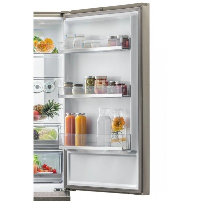 Холодильник Haier багатодверний, 200.6x70х67.5, холод.відд.-343л, мороз.відд.-140л, 3дв., А++, NF, інв., дисплей, зона нульова, нерж