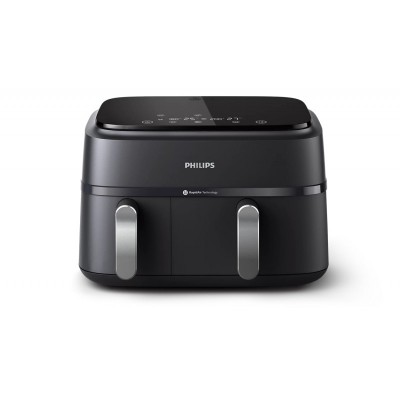 Мультипіч Philips Ovi Dual 2750Вт, чаша-6+3л, сенсорне управл., 2 контейнера,8 авто. Програм, пластик, чорний