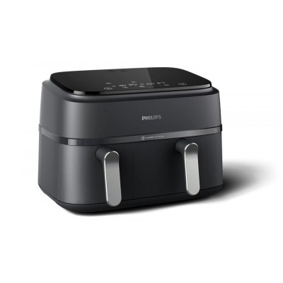 Мультипіч Philips Ovi Dual 2750Вт, чаша-6+3л, сенсорне управл., 2 контейнера,8 авто. Програм, пластик, чорний