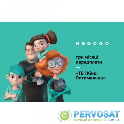 Карта активации ТВ MEGOGO «ТБ і Кіно: Оптимальна (Карта)» на 3 місяці
