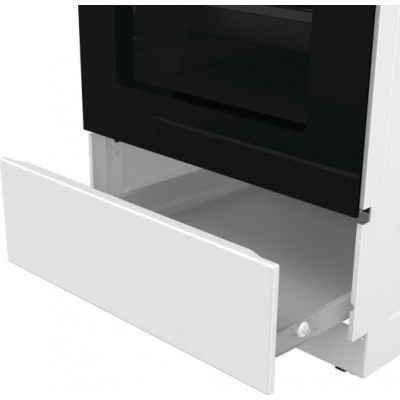 Плита Gorenje комбінована, 68л, 50x60см, емальовані реш, з кришкою, білий