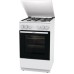 Плита Gorenje комбінована, 68л, 50x60см, емальовані реш, з кришкою, білий