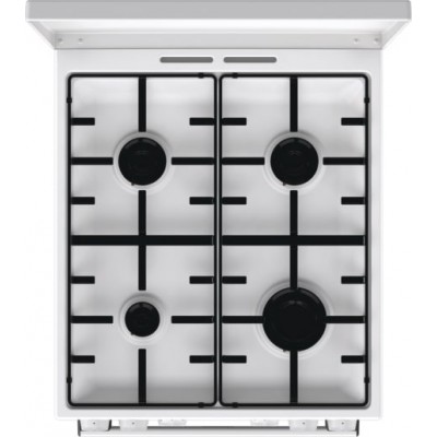 Плита Gorenje комбінована, 68л, 50x60см, емальовані реш, з кришкою, білий