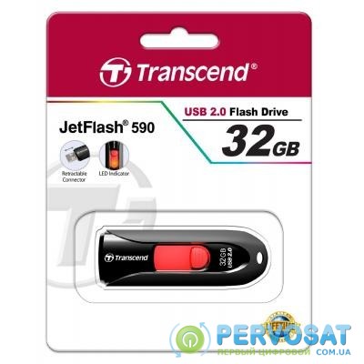 USB флеш накопитель Transcend 32GB JetFlash 590 USB 2.0 (TS32GJF590K)