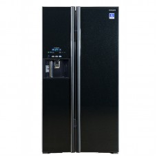 Холодильник SBS HITACHI R-S700GPUC2GBK, 180х77х92см, 2 дв., Х- 377л, М- 212л, A++, NF, Інвертор, Чорне скло