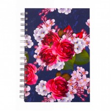 Блокнот Buromax Flora на пружині А5 80 аркушів в клітинку Синій (BM.24572105-02) Блокнот Buromax Flora на пружині А5 80 аркушів в клітинку Синій (BM.24572105-02)