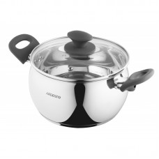 Каструля Ardesto Gemini Cremona, скляна кришка, 4.0 л, нержавіюча сталь Каструля Ardesto Gemini Cremona, скляна кришка, 4.0 л, нержавіюча сталь