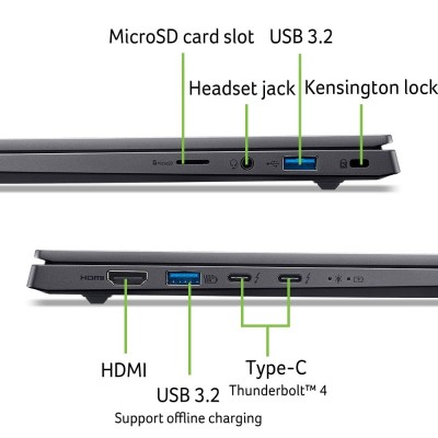 Ноутбук Acer Swift X 14 SFX14-73G 14.5" 2.8K OLED, Intel U7-255H, 16GB, F1TB, NVD5050-8, Win11, сірий