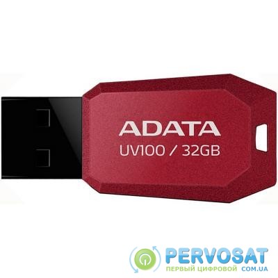 USB флеш накопитель ADATA 32GB DashDrive UV100 Red USB 2.0 (AUV100-32G-RRD)