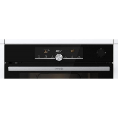Духова шафа Gorenje електрична, 77л, A+, TouchFree, пара, дисплей, Wi-Fi керування, піроліз, готув. на різн рівнях, нерж