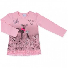 Кофта Breeze з оленям і метеликами (7309-104G-pink) Кофта Breeze з оленям і метеликами (7309-104G-pink)